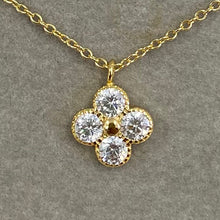 4-Gem Flower Necklace