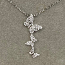 Triple Pave Butterfly Necklace