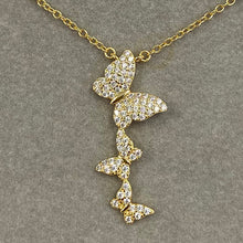 Triple Pave Butterfly Necklace