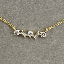 Cubic Zirconia Zig Zag Necklace