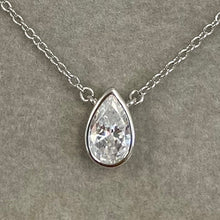 Bezel Teardrop Necklace