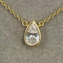 Bezel Teardrop Necklace