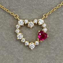 Cubic Zirconia Open Heart Necklace
