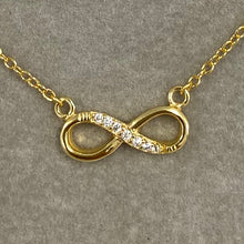 Small 7-Gem Infinity Necklace