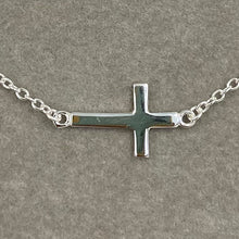 Horizontal Smooth Cross Necklace