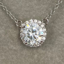 Round Halo Necklace