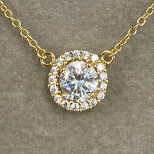 Round Halo Necklace