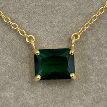 Cubic Zirconia Rectangle Necklace