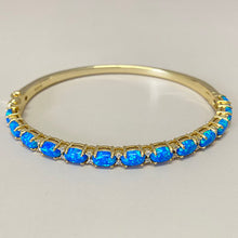 Opal 13-Stone Clasp Bangle