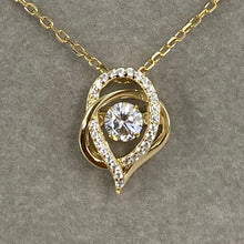 Dancing Cubic Zirconia Hollow Knot Necklace