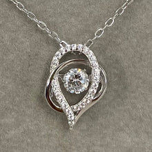 Dancing Cubic Zirconia Hollow Knot Necklace