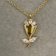 Cubic Zirconia Tulip Necklace