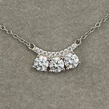 Triple Gem Swoop Necklace