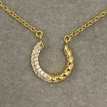 Sparkle Rope Horseshoe Necklace