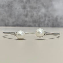 Double Pearl Open Bangle