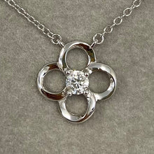 Center Cubic Zirconia Flower Necklace