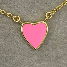 Enamel Heart Necklace