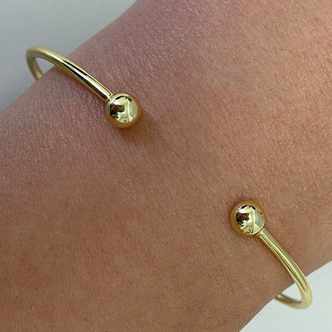 Double Ball Open Bangle