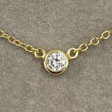 Single Cubic Zirconia Bezel Necklace