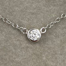 Single Cubic Zirconia Bezel Necklace