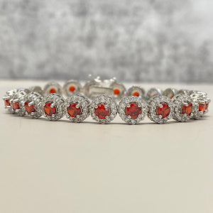 Cubic Zirconia Halo Bracelet