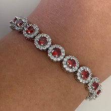 Cubic Zirconia Halo Bracelet