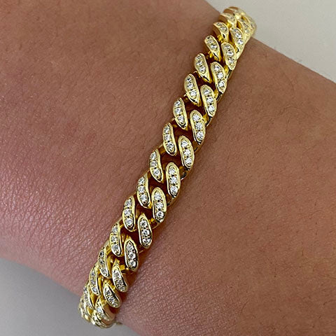 Pave Cubic Zirconia Figaro Bracelet