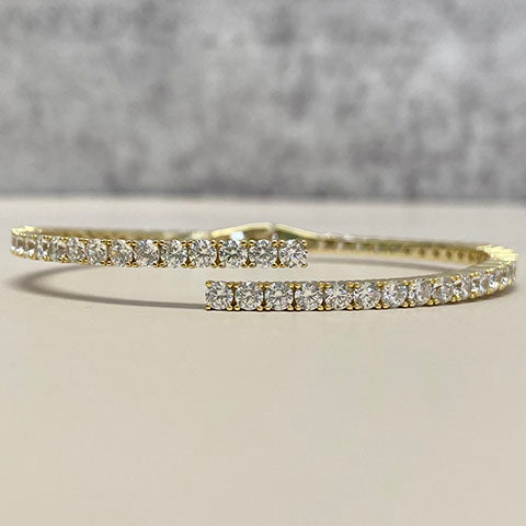 Cubic Zirconia Hinge Bangle