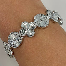 Brass Clover & Disc Cuff Bracelet