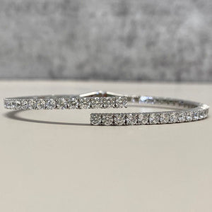 Cubic Zirconia Hinge Bangle