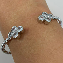 Brass 8-Bezel Stone Bubble Cuff Bracelet