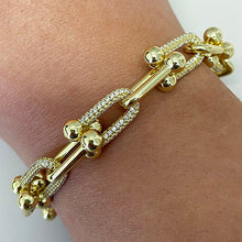 Cubic Zirconia U-Link Chain Bracelet