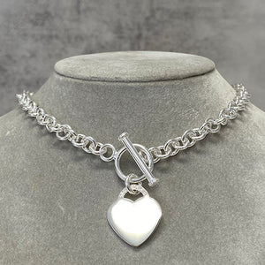 Heart Toggle Clasp Necklace