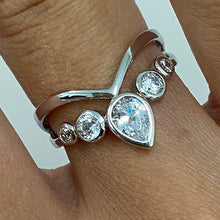 5-Stone Teardrop Crown Ring