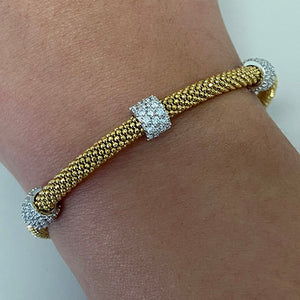 Metal Coil with Cubic Zirconia Band