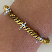 Metal Coil with Cross Bracelet