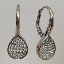 Pave Teardrop Drop Earrings
