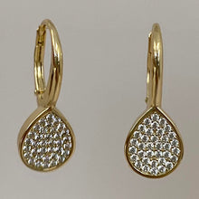 Pave Teardrop Drop Earrings
