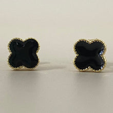 Enamel Clover Stud Earrings