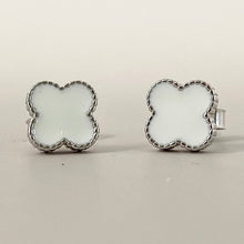 Enamel Clover Stud Earrings