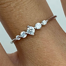 5 Dainty Round Cubic Zirconia Ring