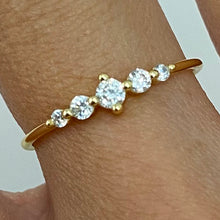 5 Dainty Round Cubic Zirconia Ring