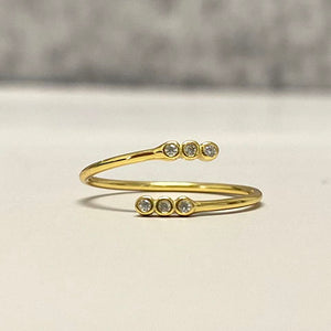 3 Dots Double Bar Ring