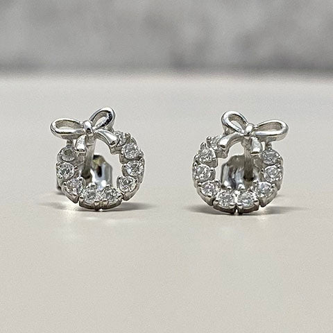 Cubic Zirconia Wreath Studs