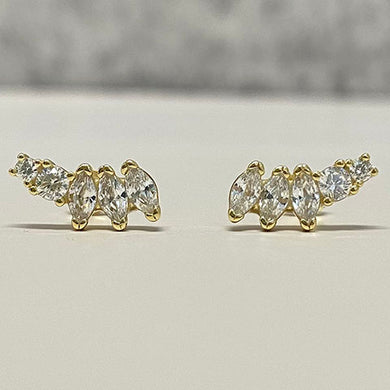 Arc Baguette Studs