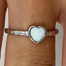 Heart Opal Bubble Band Ring