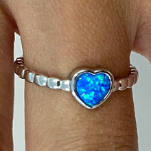Heart Opal Bubble Band Ring