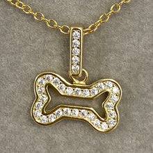 Pave Bone Outline Necklace