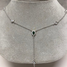 Emerald Cubic Zirconia Y Necklace