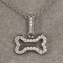 Pave Bone Outline Necklace